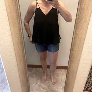 Anthropologie HD silk flowy tank.